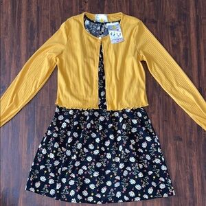 Girls Yellow Floral Dress
